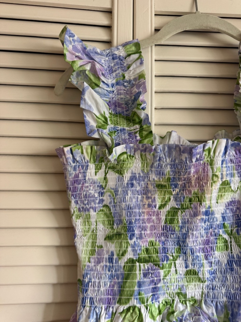 Hill House Elizabeth Nap Dress, Blue Hydrangea Cotton - Picture 6 of 6